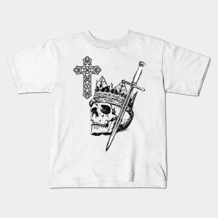 Crowned skull Kids T-Shirt